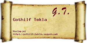 Gothilf Tekla névjegykártya